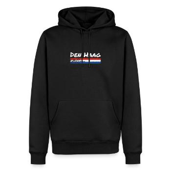 Den Haag Niederlande Vintage Niederländisch Flagge - Männer Premium Bio Hoodie - Schwarz - Vorne - Nico (187cm)