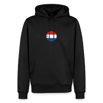 Pays-Bas Vintage Drapeau néerlandais - Sweat à capuche Premium bio Homme - noir - Devant - Nico (187cm)