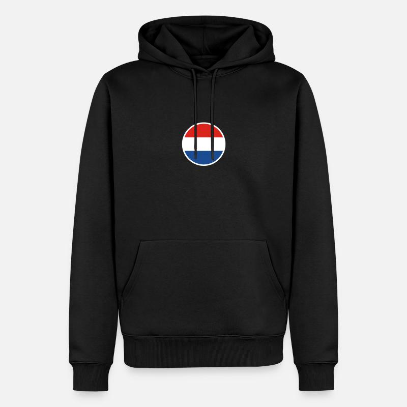 Pays-Bas Drapeau néerlandais néerlandais - Sweat à capuche Premium bio Homme - noir