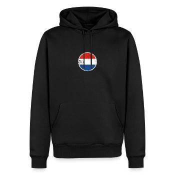 Pays-Bas Vintage Drapeau néerlandais - Sweat à capuche Premium bio Homme - noir - Devant - Nico (187cm)