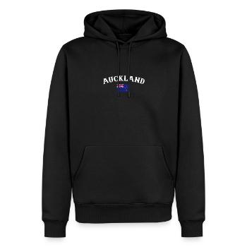 Auckland Vintage Neuseeland Flagge Neuseeländische - Männer Premium Bio Hoodie - Schwarz - Vorne - Nico (187cm)