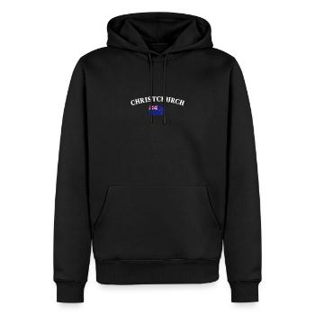 Christchurch Neuseeland Flagge Neuseeländer - Männer Premium Bio Hoodie - Schwarz - Vorne - Nico (187cm)