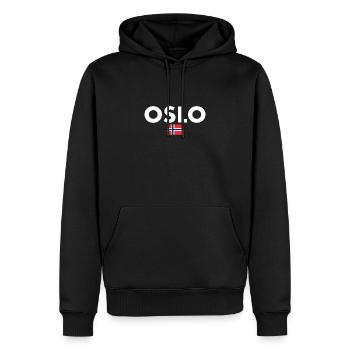 Oslo Norwegen Norwegische Flagge Norweger - Männer Premium Bio Hoodie - Schwarz - Vorne - Nico (187cm)