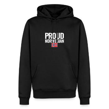 Fier norvégien Norvège Drapeau norvégien - Sweat à capuche Premium bio Homme - noir - Devant - Nico (187cm)