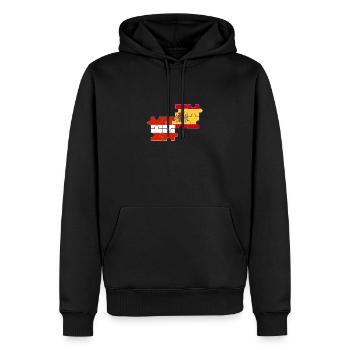 Österreich Spanien Flagge Spanisch Österreicher - Männer Premium Bio Hoodie - Schwarz - Vorne - Nico (187cm)