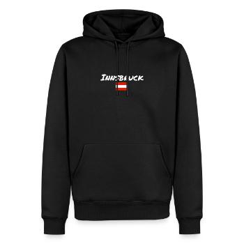 Innsbruck Österreich Österreichische Flagge - Männer Premium Bio Hoodie - Schwarz - Vorne - Nico (187cm)