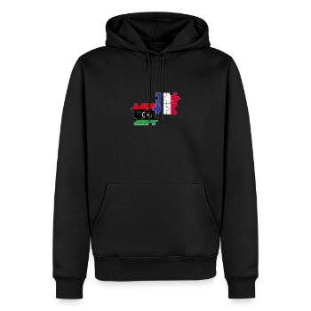 Libyen Frankreich Flagge Französisch Libyer - Männer Premium Bio Hoodie - Schwarz - Vorne - Nico (187cm)
