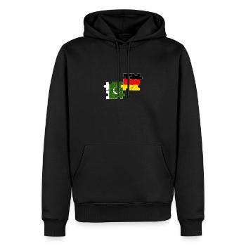 Pakistan Deutschland Flagge Deutsch Pakistaner - Männer Premium Bio Hoodie - Schwarz - Vorne - Nico (187cm)