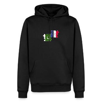 Pakistan Frankreich Flagge Französisch Pakistaner - Männer Premium Bio Hoodie - Schwarz - Vorne - Nico (187cm)