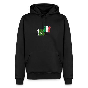 Pakistan Italien Flagge Italienisch Pakistaner - Männer Premium Bio Hoodie - Schwarz - Vorne - Nico (187cm)