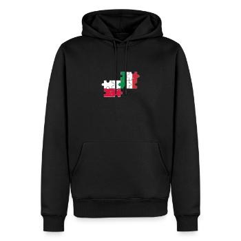 Polen Italien Flagge Italienisch Polnisch - Männer Premium Bio Hoodie - Schwarz - Vorne - Nico (187cm)