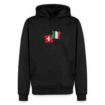 Schweiz Italien Flagge Italiener Schweizer - Männer Premium Bio Hoodie - Schwarz - Vorne - Nico (187cm)