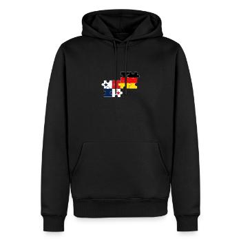 Panama Allemagne Drapeau Allemand Panaméen - Sweat à capuche Premium bio Homme - noir - Devant - Nico (187cm)