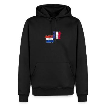 Paraguay Frankreich Vintage Flagge Paraguayer - Männer Premium Bio Hoodie - Schwarz - Vorne - Nico (187cm)