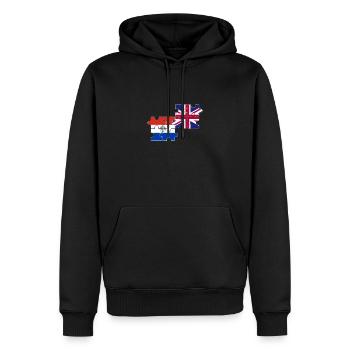 Paraguay Drapeau du Royaume-Uni Paraguayen britannique - Sweat à capuche Premium bio Homme - noir - Devant - Nico (187cm)
