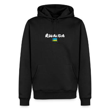 Rwanda Ruandische Flagge Ruandese - Männer Premium Bio Hoodie - Schwarz - Vorne - Nico (187cm)