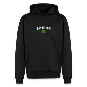 Zambie Zambie Drapeau de la Zambie - Sweat à capuche Premium bio Homme - noir - Devant - Nico (187cm)