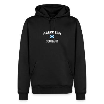 Aberdeen, Écosse, Écosse Ecosse écossaise - Sweat à capuche Premium bio Homme - noir - Devant - Nico (187cm)