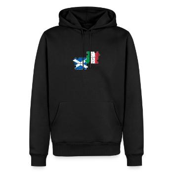 Schottland Italien Vintage Flagge Schotte - Männer Premium Bio Hoodie - Schwarz - Vorne - Nico (187cm)