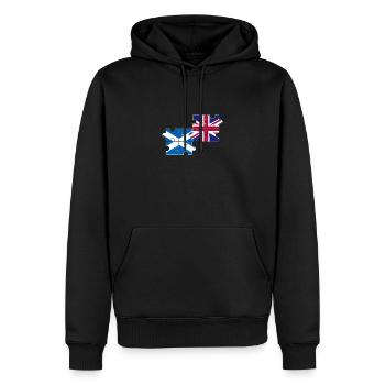 Schottland UK Flagge Britisch Schottisch - Männer Premium Bio Hoodie - Schwarz - Vorne - Nico (187cm)