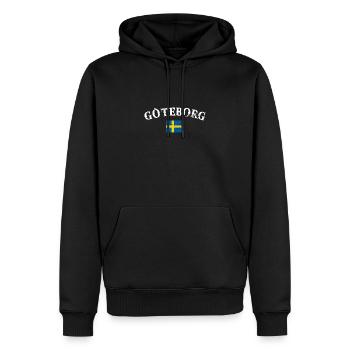Göteborg Vintage Suède drapeau suédois - Sweat à capuche Premium bio Homme - noir - Devant - Nico (187cm)