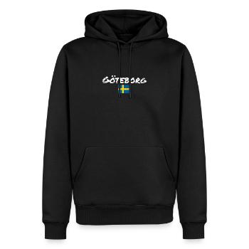 Göteborg Vintage Suède drapeau suédois - Sweat à capuche Premium bio Homme - noir - Devant - Nico (187cm)