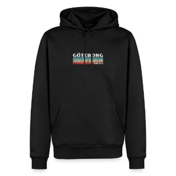 Göteborg Suède Vintage Suédois Rétro Suédois - Sweat à capuche Premium bio Homme - noir - Devant - Nico (187cm)