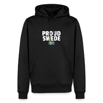 Fier Suédois Suède Drapeau suédois Suède - Sweat à capuche Premium bio Homme - noir - Devant - Nico (187cm)
