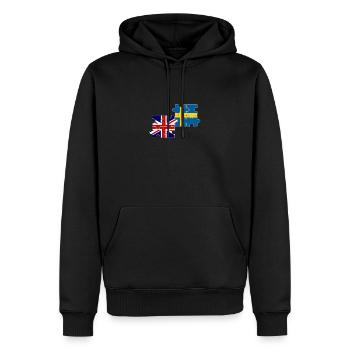 Sweden UK Flagge Brite Schwede - Männer Premium Bio Hoodie - Schwarz - Vorne - Nico (187cm)