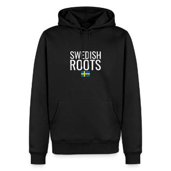 Racines suédoises Vintage Suède drapeau suédois - Sweat à capuche Premium bio Homme - noir - Devant - Nico (187cm)