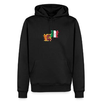 Sri Lanka Italie Vintage drapeau Sri Lankais - Sweat à capuche Premium bio Homme - noir - Devant - Nico (187cm)