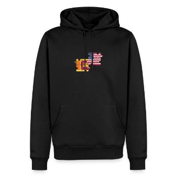 Sri Lanka USA Flagge American Sri Lanka - Männer Premium Bio Hoodie - Schwarz - Vorne - Nico (187cm)