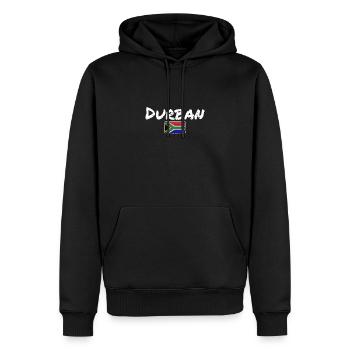 Durban Vintage South Africa Südafrika Flagge - Männer Premium Bio Hoodie - Schwarz - Vorne - Nico (187cm)