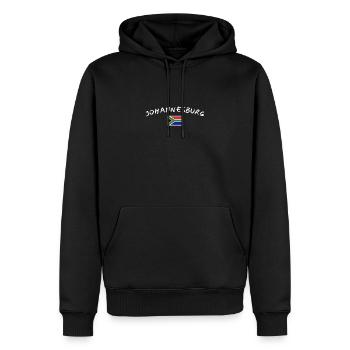 Johannesburg Afrique du Sud Drapeau sud-africain - Sweat à capuche Premium bio Homme - noir - Devant - Nico (187cm)