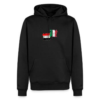Syrie Italie Vintage drapeau italien syriens - Sweat à capuche Premium bio Homme - noir - Devant - Nico (187cm)
