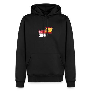 Singapur Spanien Flagge Spanisch Singapurer - Männer Premium Bio Hoodie - Schwarz - Vorne - Nico (187cm)