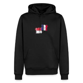 Singapur Frankreich Vintage Flagge Singapurer - Männer Premium Bio Hoodie - Schwarz - Vorne - Nico (187cm)