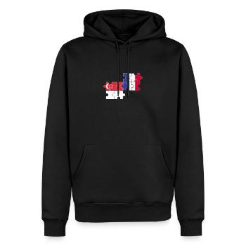 Singapur Frankreich Flagge Französisch Singapurer - Männer Premium Bio Hoodie - Schwarz - Vorne - Nico (187cm)