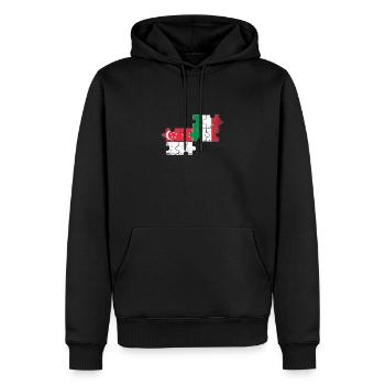 Singapur Italien Vintage Flagge Singapurer - Männer Premium Bio Hoodie - Schwarz - Vorne - Nico (187cm)