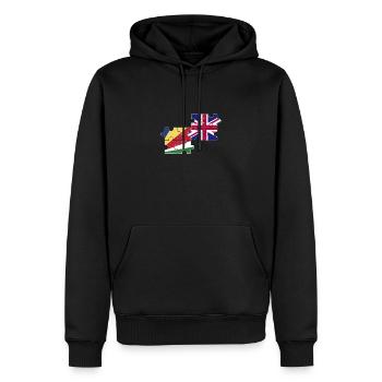 Seychellen UK Flagge Britisch Seycheller - Männer Premium Bio Hoodie - Schwarz - Vorne - Nico (187cm)