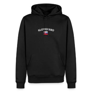Slovensko Slowakische Flagge Slowake - Männer Premium Bio Hoodie - Schwarz - Vorne - Nico (187cm)