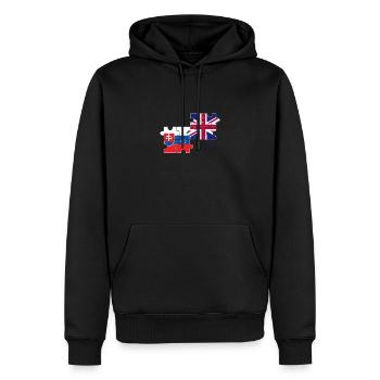 Slowakei UK Flagge Britisch Slowakisch - Männer Premium Bio Hoodie - Schwarz - Vorne - Nico (187cm)
