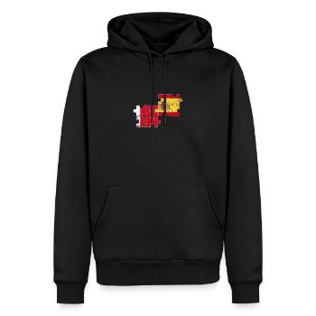 Dubai Spanien Vintage Flagge Spanisch Dubaier - Männer Premium Bio Hoodie - Schwarz - Vorne - Nico (187cm)