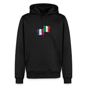 Frankreich Italien Vintage Flagge Franzose - Männer Premium Bio Hoodie - Schwarz - Vorne - Nico (187cm)