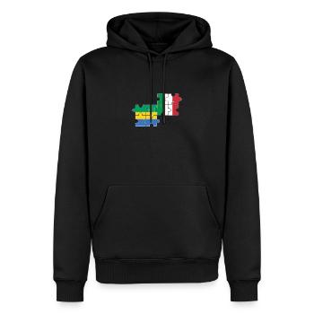 Gabun Italien Flagge Italienisch Gabuner - Männer Premium Bio Hoodie - Schwarz - Vorne - Nico (187cm)