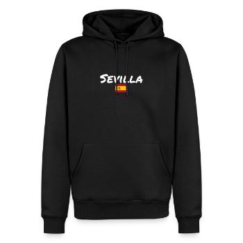 Sevilla Spanien Spanische Flagge Spanier - Männer Premium Bio Hoodie - Schwarz - Vorne - Nico (187cm)