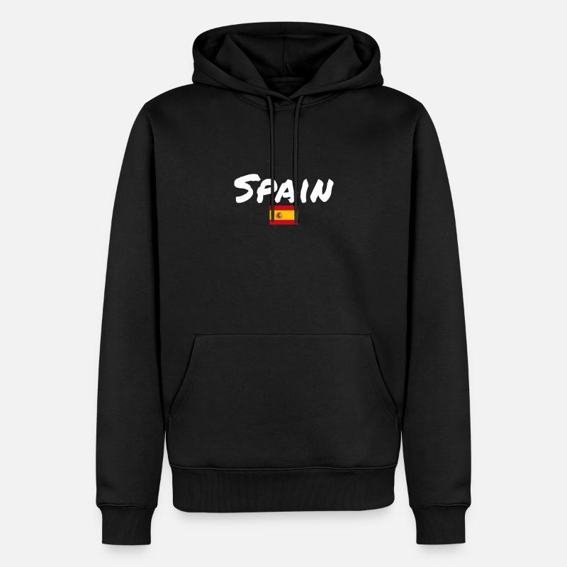 Espagne Espagne Drapeau espagnol Espagnols - Sweat à capuche Premium bio Homme - noir