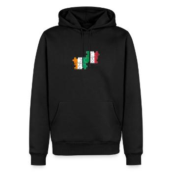 Côte d’Ivoire Italie Vintage Drapeau Ivoirien - Sweat à capuche Premium bio Homme - noir - Devant - Nico (187cm)