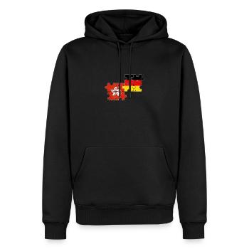 Hong Kong Allemagne Vintage drapeau Hong Kong - Sweat à capuche Premium bio Homme - noir - Devant - Nico (187cm)