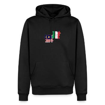 Malaysia Italien Flagge Italienisch Malaysier - Männer Premium Bio Hoodie - Schwarz - Vorne - Nico (187cm)